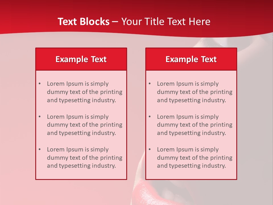 A Woman Wearing A Hat And Red Lipstick PowerPoint Template