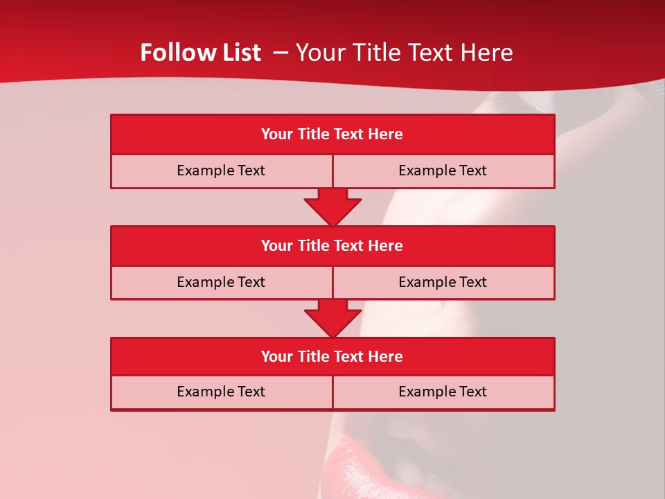 A Woman Wearing A Hat And Red Lipstick PowerPoint Template