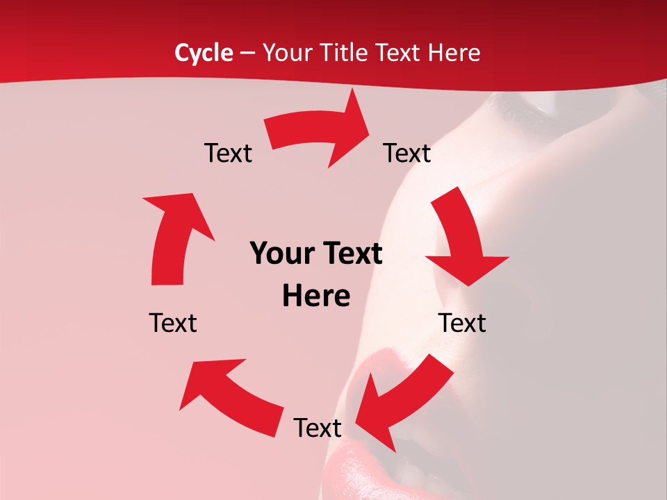 A Woman Wearing A Hat And Red Lipstick PowerPoint Template