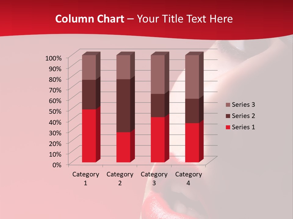 A Woman Wearing A Hat And Red Lipstick PowerPoint Template