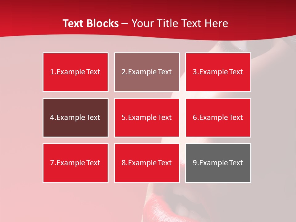 A Woman Wearing A Hat And Red Lipstick PowerPoint Template