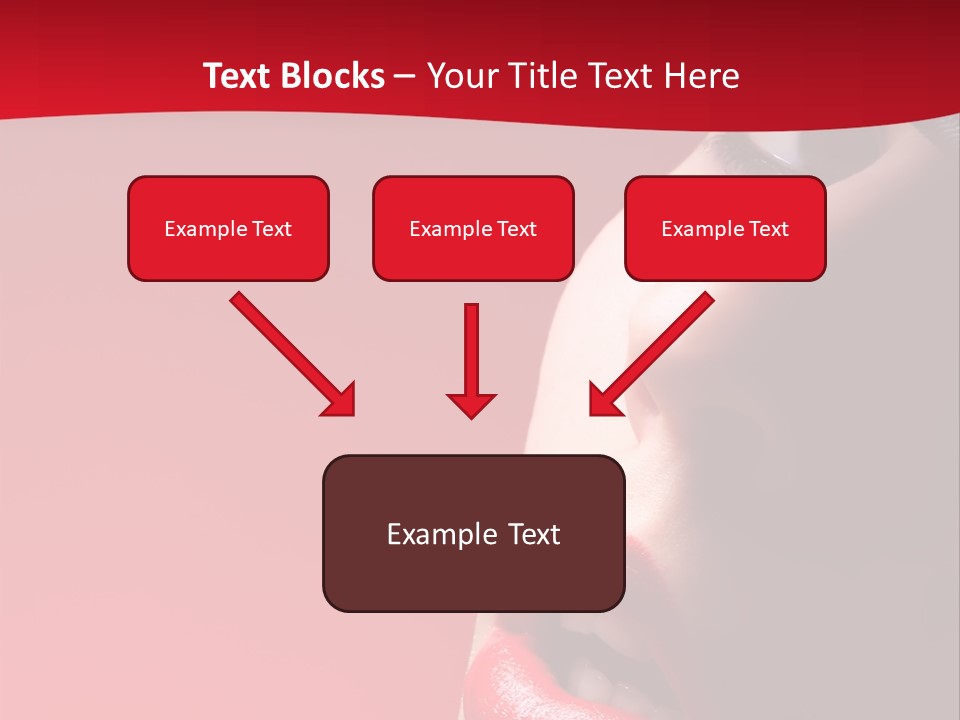 A Woman Wearing A Hat And Red Lipstick PowerPoint Template