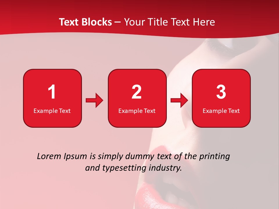 A Woman Wearing A Hat And Red Lipstick PowerPoint Template