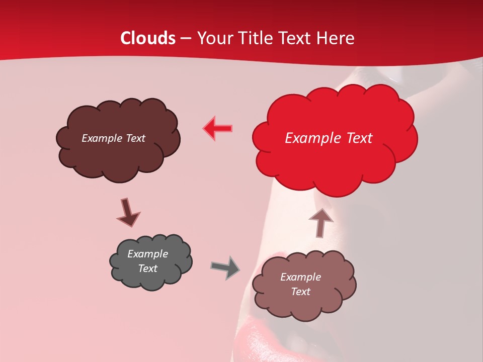 A Woman Wearing A Hat And Red Lipstick PowerPoint Template