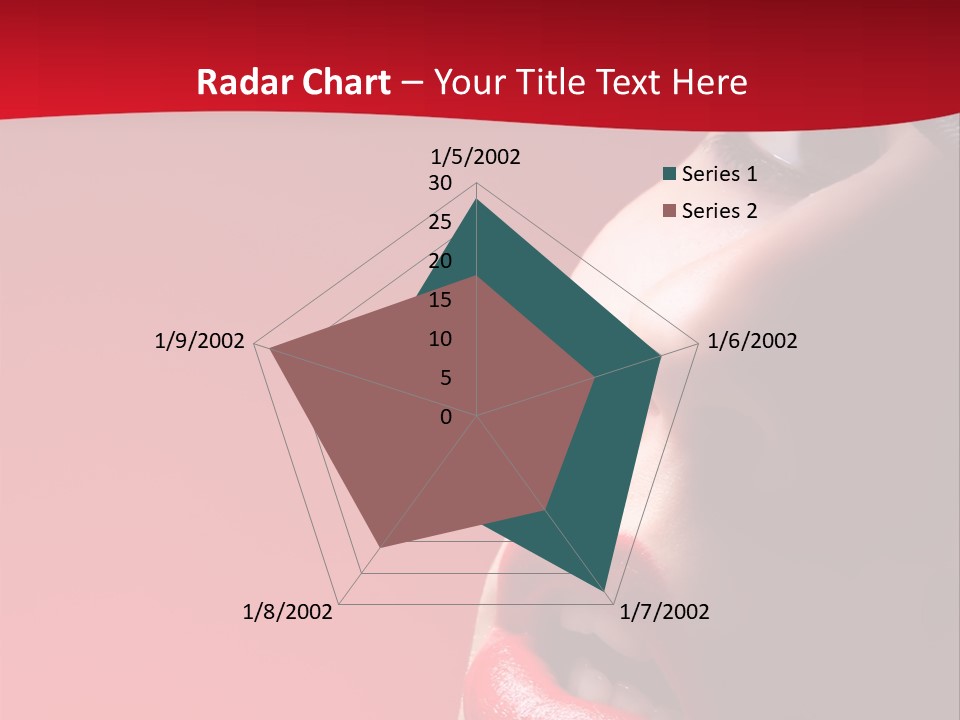 A Woman Wearing A Hat And Red Lipstick PowerPoint Template