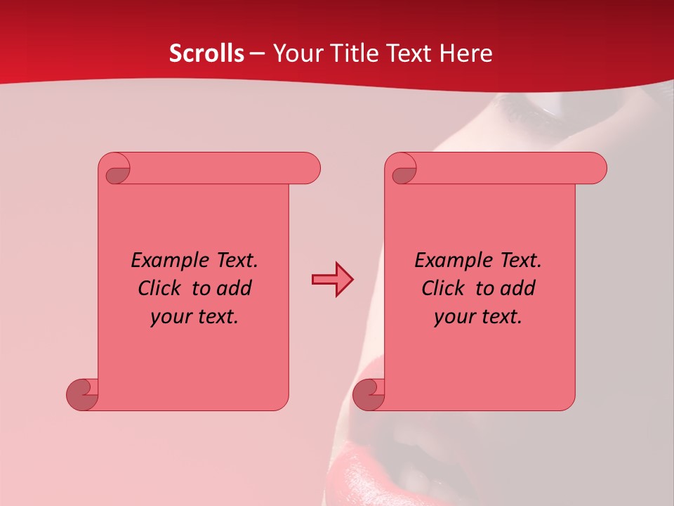 A Woman Wearing A Hat And Red Lipstick PowerPoint Template