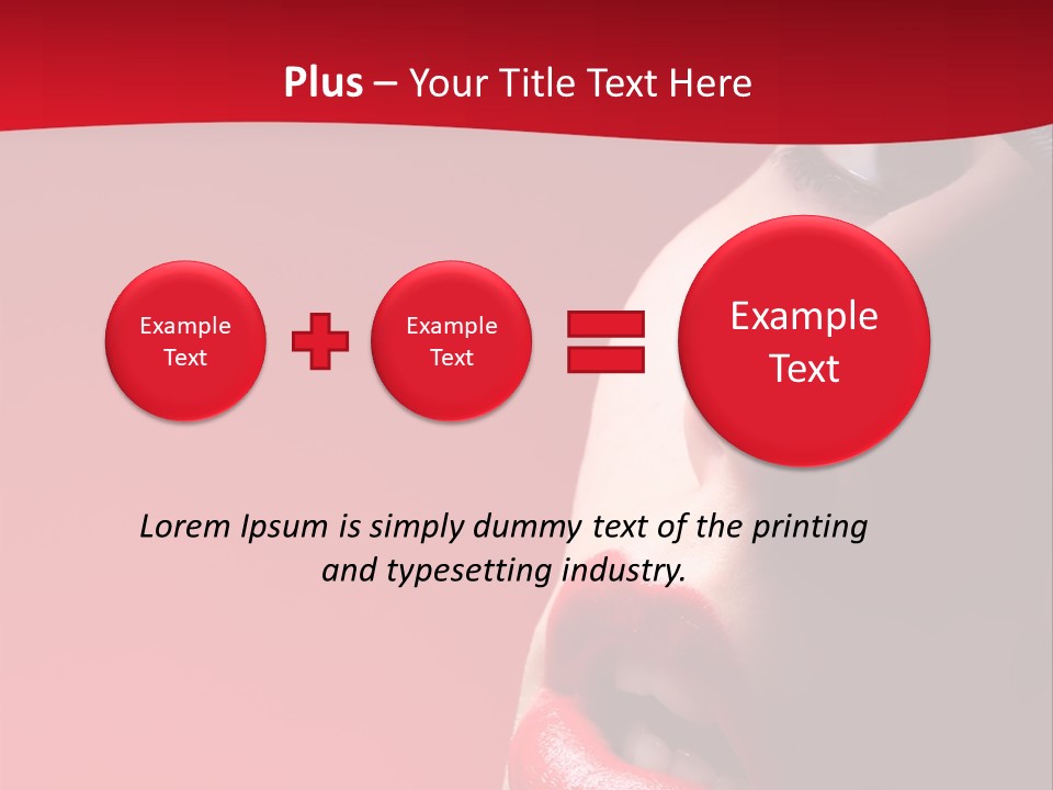 A Woman Wearing A Hat And Red Lipstick PowerPoint Template