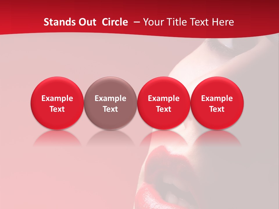 A Woman Wearing A Hat And Red Lipstick PowerPoint Template