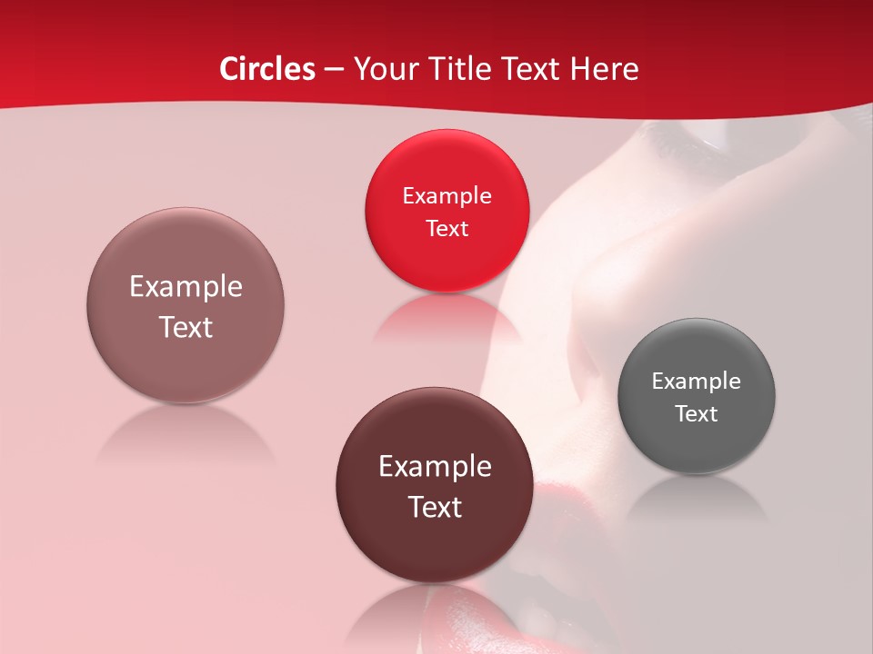 A Woman Wearing A Hat And Red Lipstick PowerPoint Template