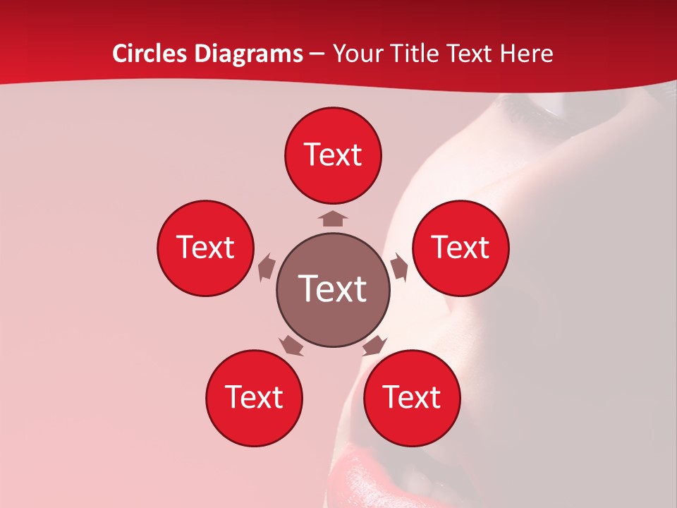 A Woman Wearing A Hat And Red Lipstick PowerPoint Template