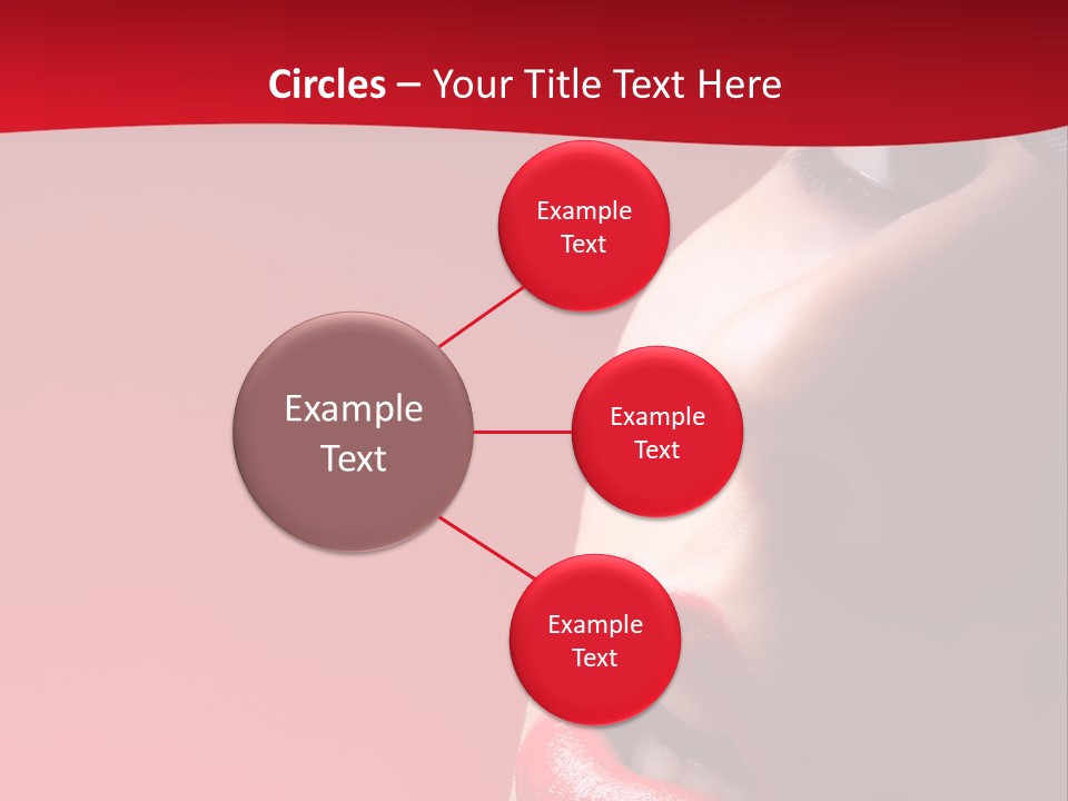 A Woman Wearing A Hat And Red Lipstick PowerPoint Template