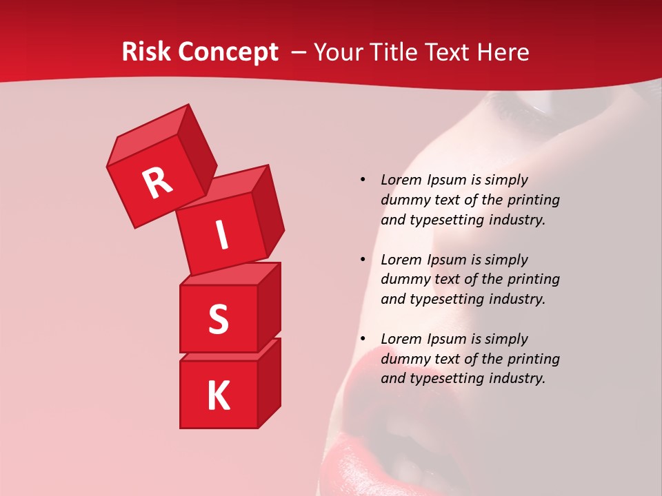 A Woman Wearing A Hat And Red Lipstick PowerPoint Template