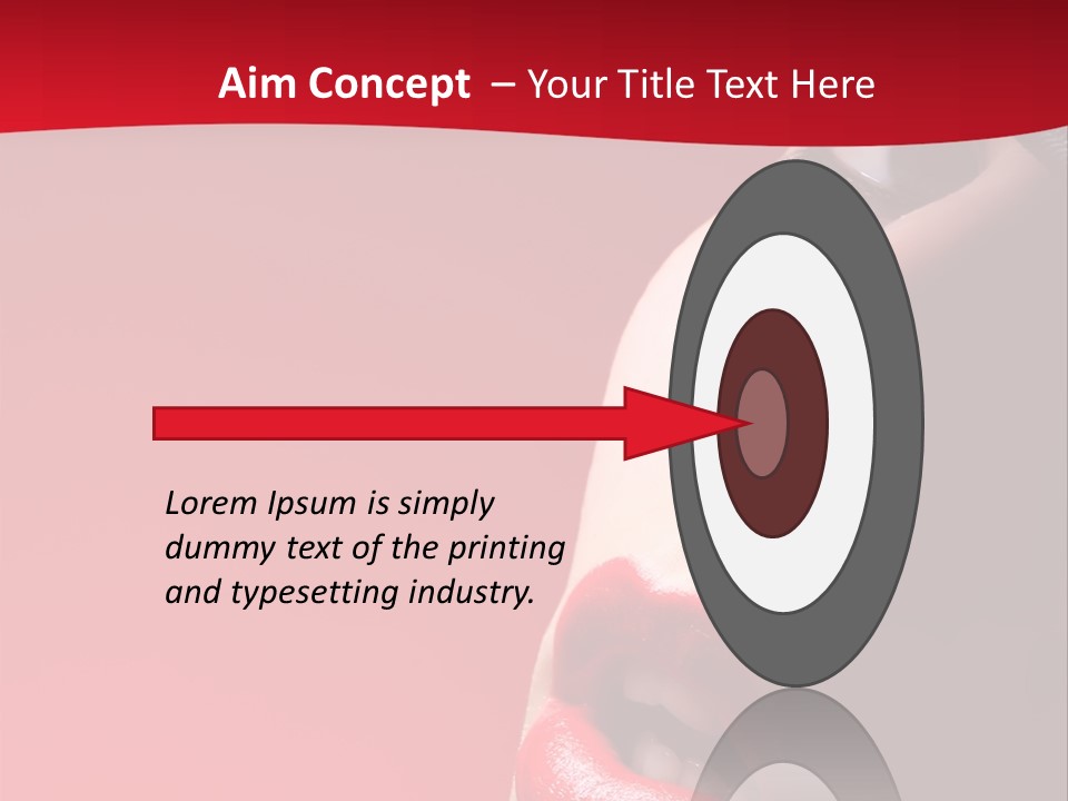 A Woman Wearing A Hat And Red Lipstick PowerPoint Template