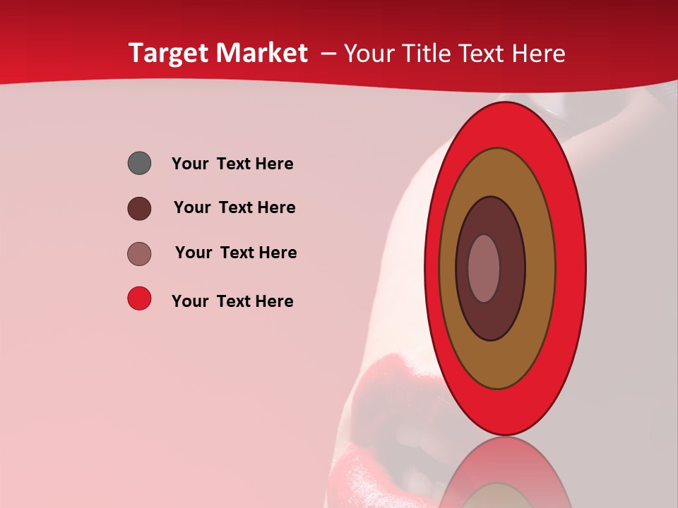 A Woman Wearing A Hat And Red Lipstick PowerPoint Template