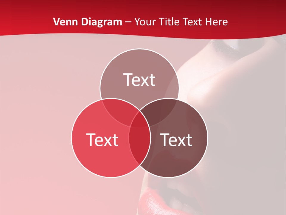 A Woman Wearing A Hat And Red Lipstick PowerPoint Template