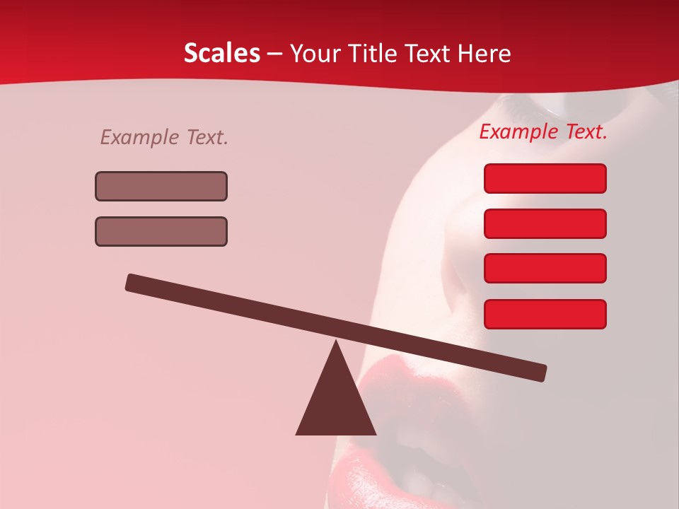 A Woman Wearing A Hat And Red Lipstick PowerPoint Template