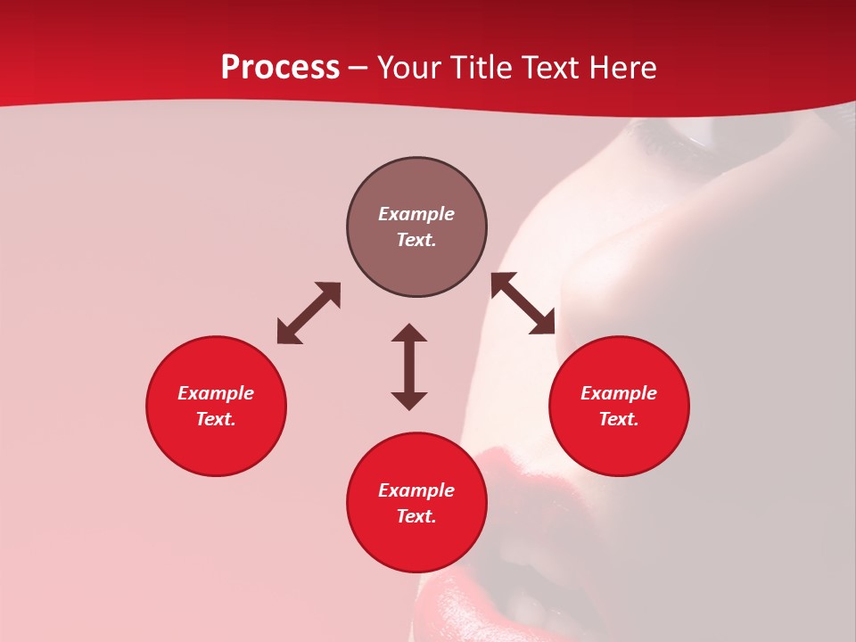 A Woman Wearing A Hat And Red Lipstick PowerPoint Template