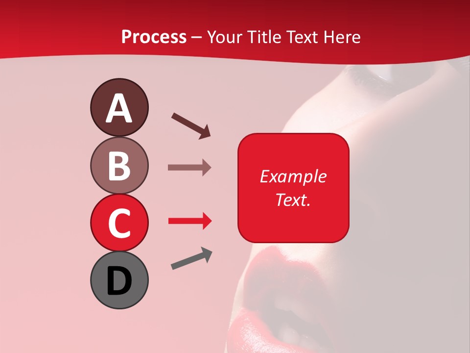 A Woman Wearing A Hat And Red Lipstick PowerPoint Template