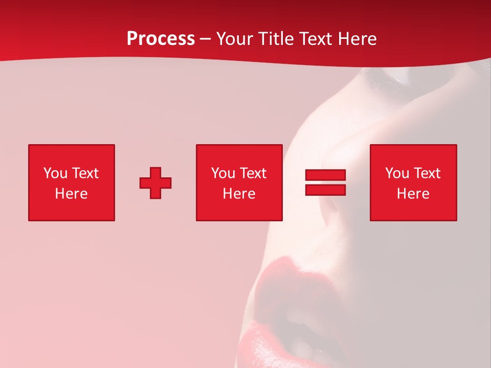 A Woman Wearing A Hat And Red Lipstick PowerPoint Template