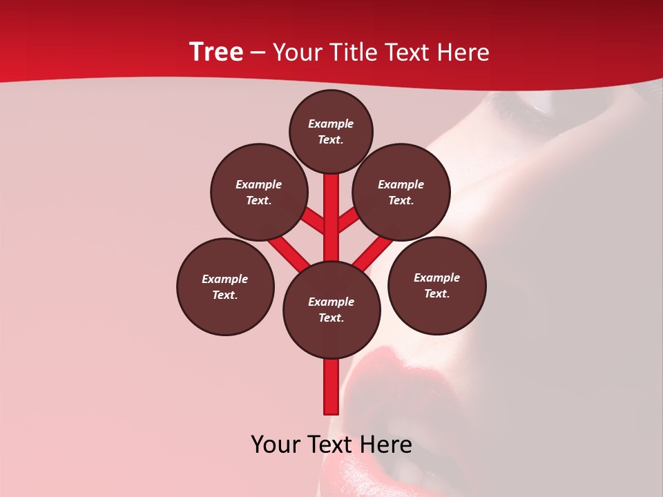 A Woman Wearing A Hat And Red Lipstick PowerPoint Template