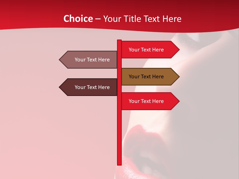 A Woman Wearing A Hat And Red Lipstick PowerPoint Template