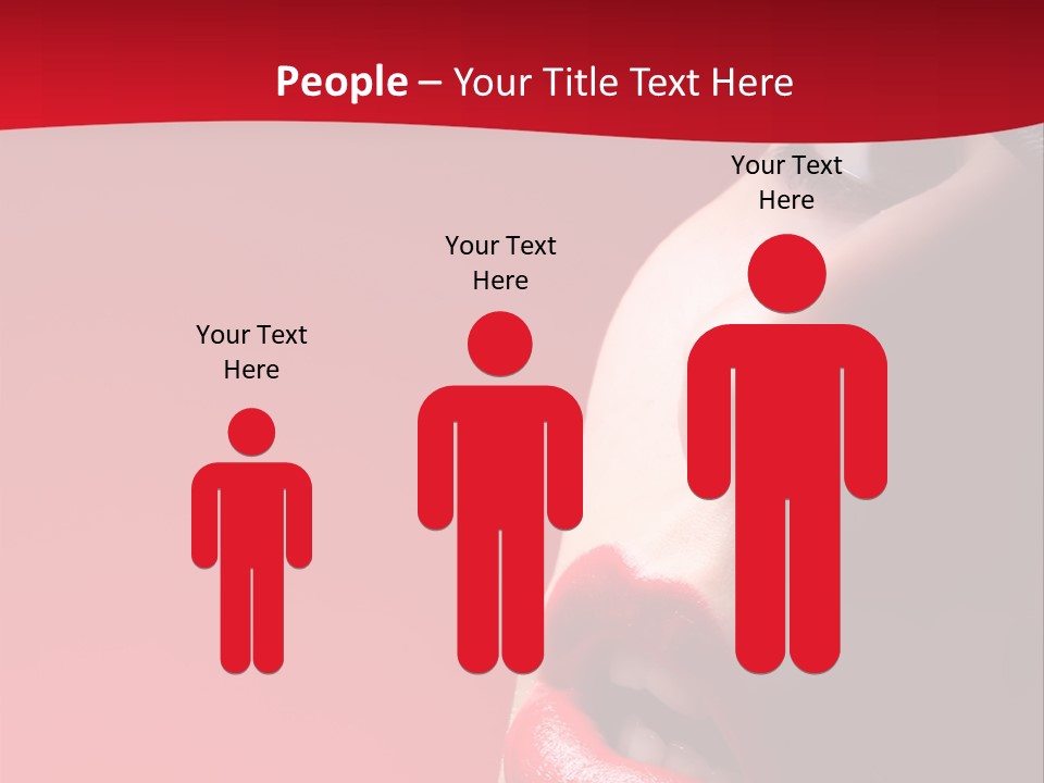 A Woman Wearing A Hat And Red Lipstick PowerPoint Template