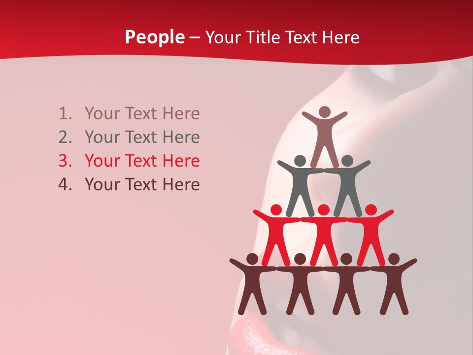 A Woman Wearing A Hat And Red Lipstick PowerPoint Template