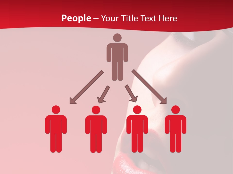 A Woman Wearing A Hat And Red Lipstick PowerPoint Template