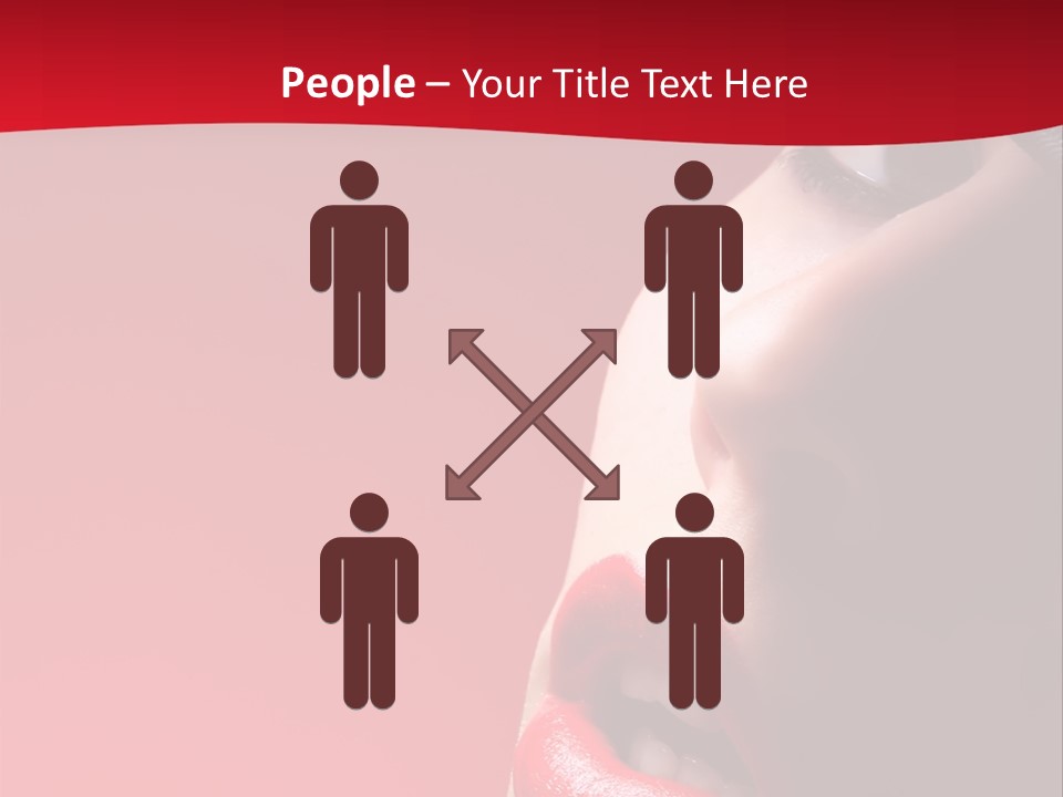 A Woman Wearing A Hat And Red Lipstick PowerPoint Template