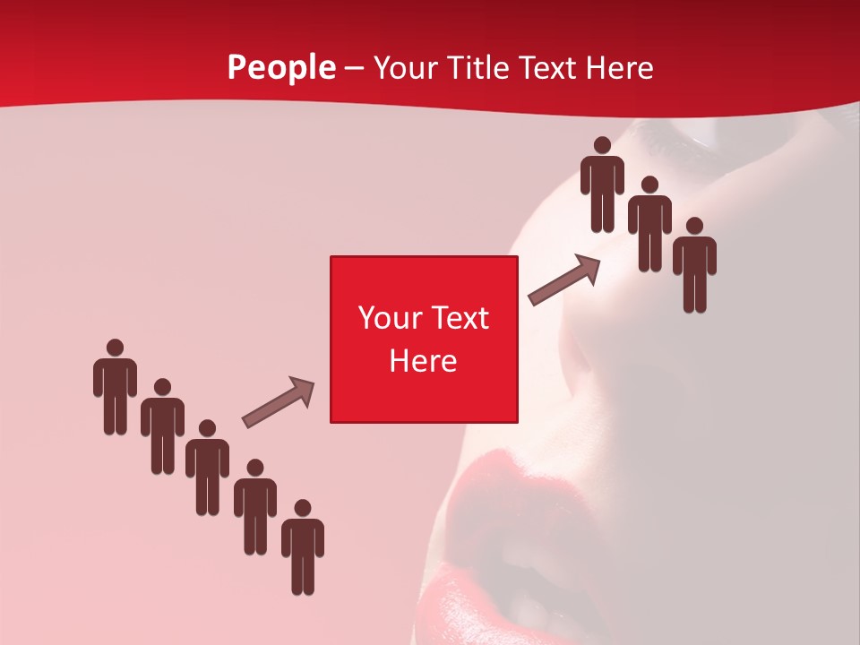 A Woman Wearing A Hat And Red Lipstick PowerPoint Template