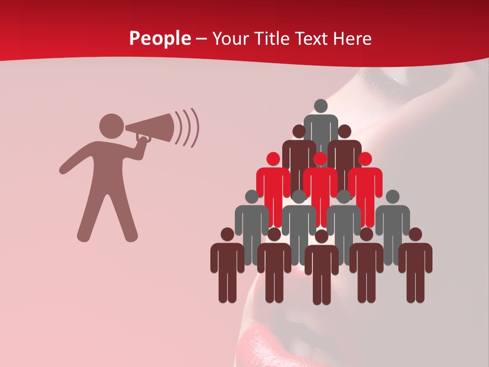 A Woman Wearing A Hat And Red Lipstick PowerPoint Template