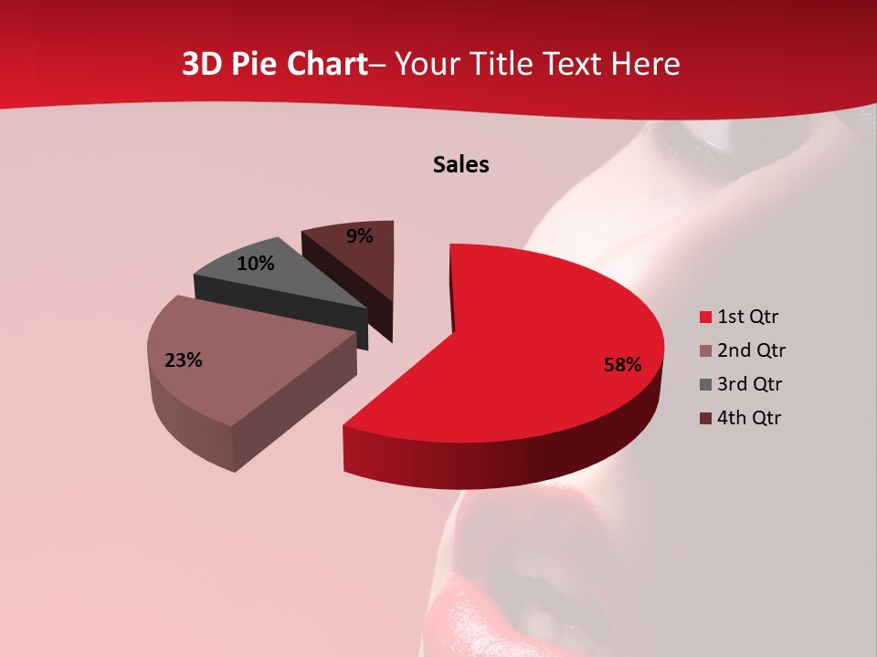 A Woman Wearing A Hat And Red Lipstick PowerPoint Template