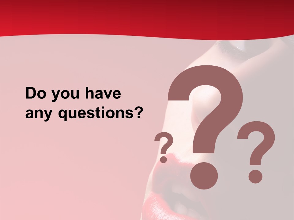 A Woman Wearing A Hat And Red Lipstick PowerPoint Template