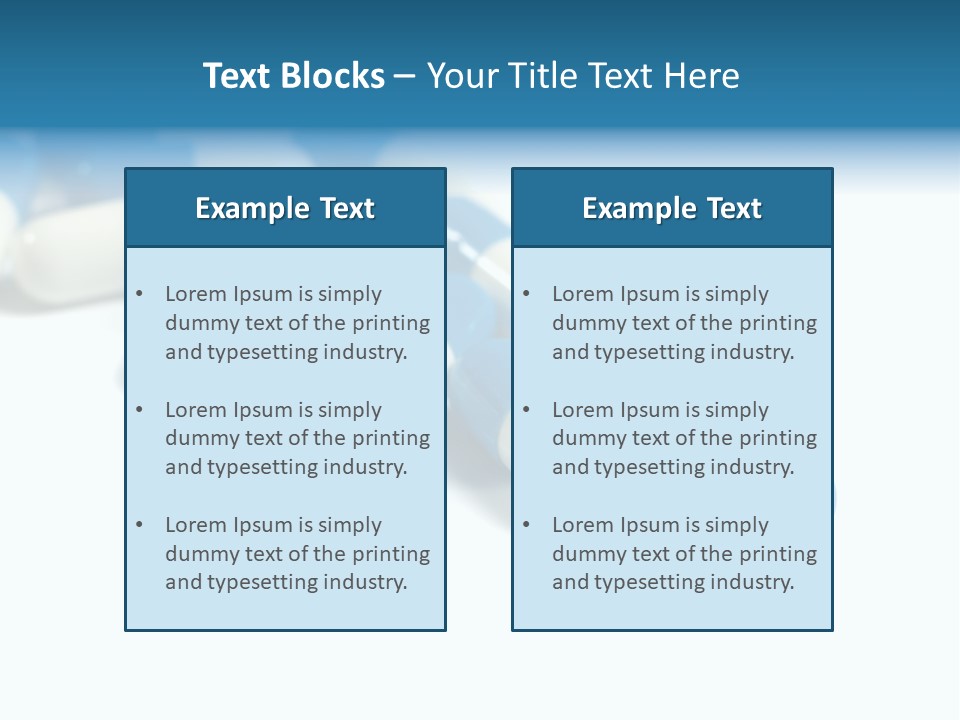 Tablets Treatment Health PowerPoint Template