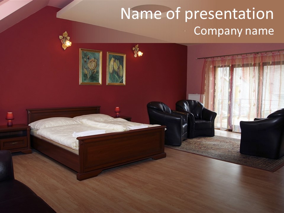 Wood Decorating Blanket PowerPoint Template