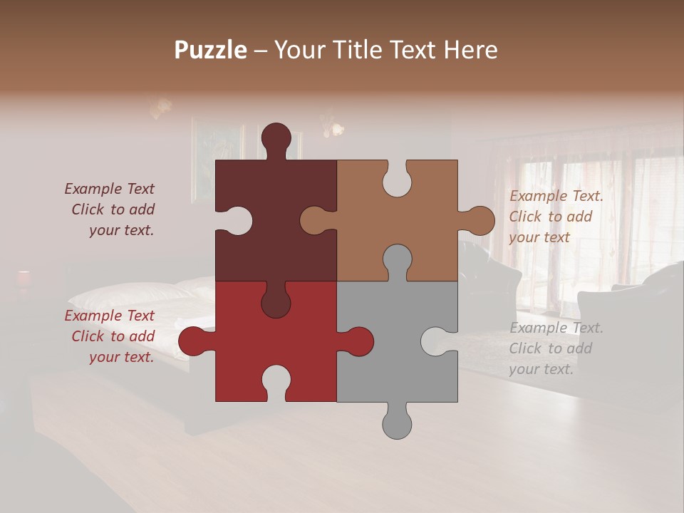 Wood Decorating Blanket PowerPoint Template