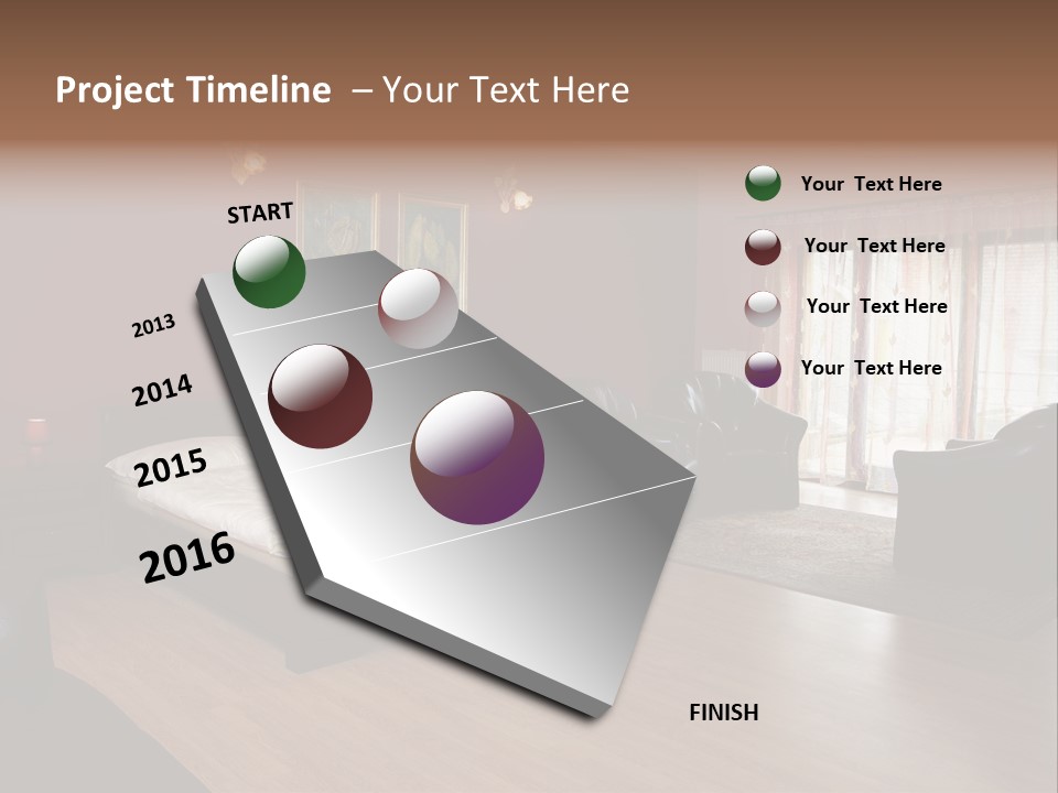 Wood Decorating Blanket PowerPoint Template