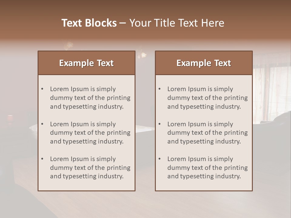 Wood Decorating Blanket PowerPoint Template