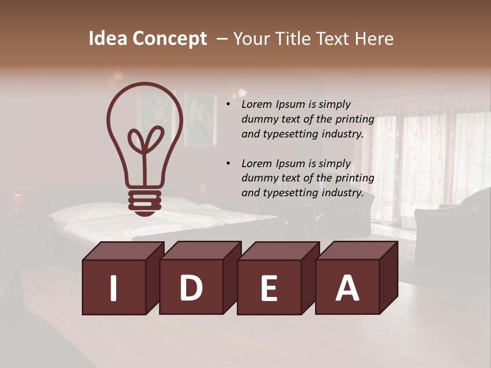 Wood Decorating Blanket PowerPoint Template