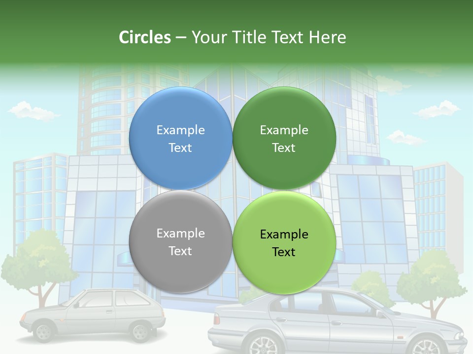 A Car Is Parked In Front Of A Building PowerPoint Template