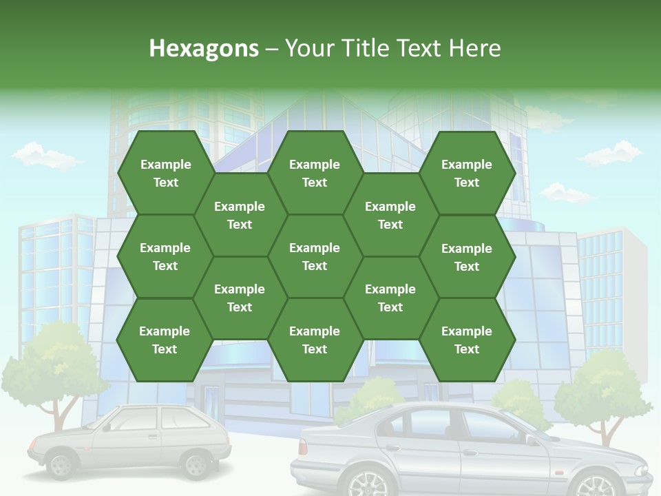 A Car Is Parked In Front Of A Building PowerPoint Template