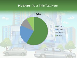 A Car Is Parked In Front Of A Building PowerPoint Template