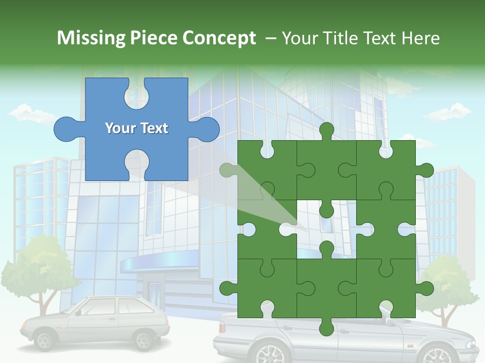 A Car Is Parked In Front Of A Building PowerPoint Template