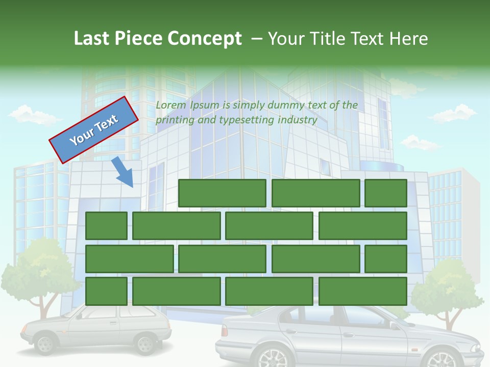 A Car Is Parked In Front Of A Building PowerPoint Template