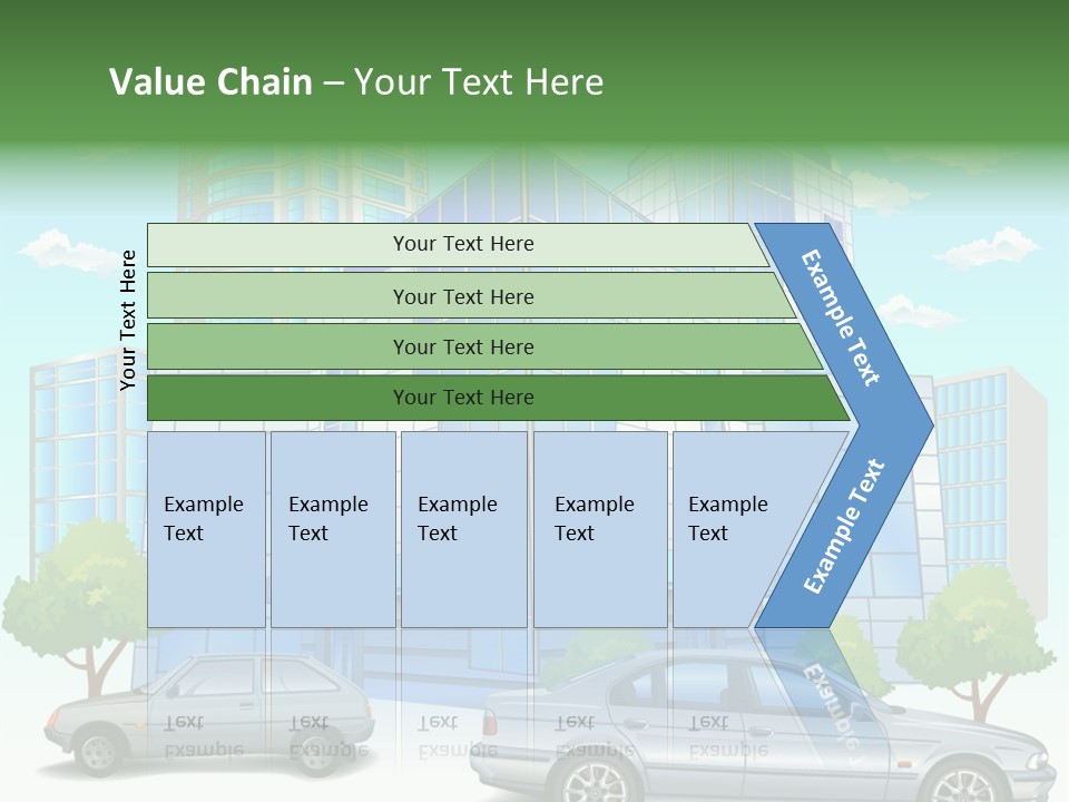 A Car Is Parked In Front Of A Building PowerPoint Template