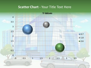 A Car Is Parked In Front Of A Building PowerPoint Template