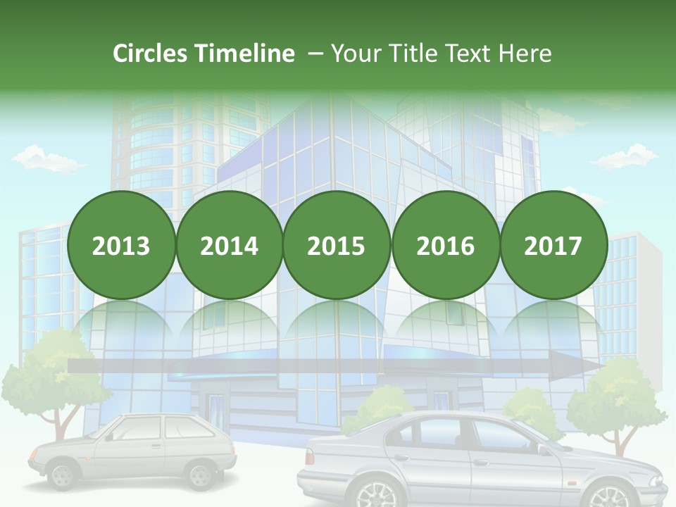 A Car Is Parked In Front Of A Building PowerPoint Template