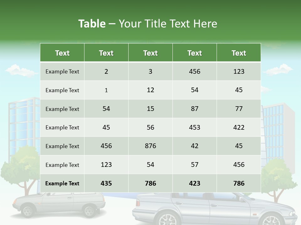 A Car Is Parked In Front Of A Building PowerPoint Template
