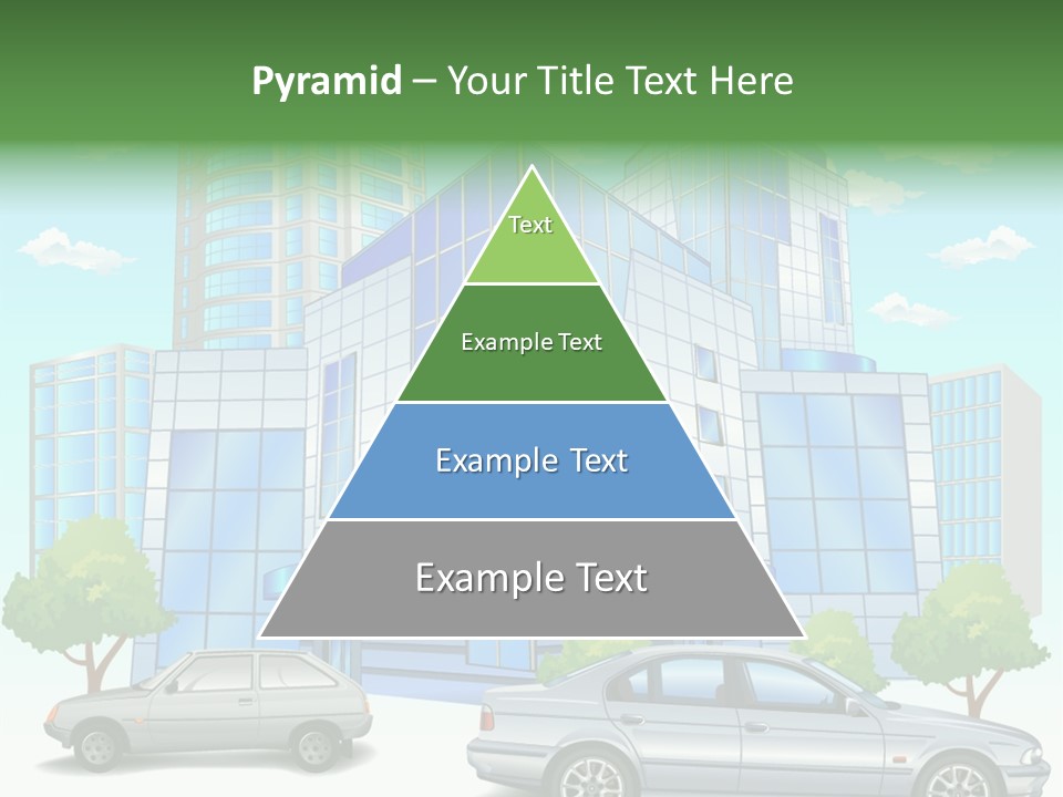 A Car Is Parked In Front Of A Building PowerPoint Template