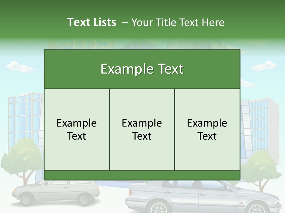 A Car Is Parked In Front Of A Building PowerPoint Template